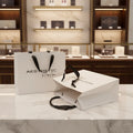 Eco Friendly Recycled Custom Printed Foil Shopping Gift Paper Bag With Logo Print Luxury Gift Paper Bag With Handle