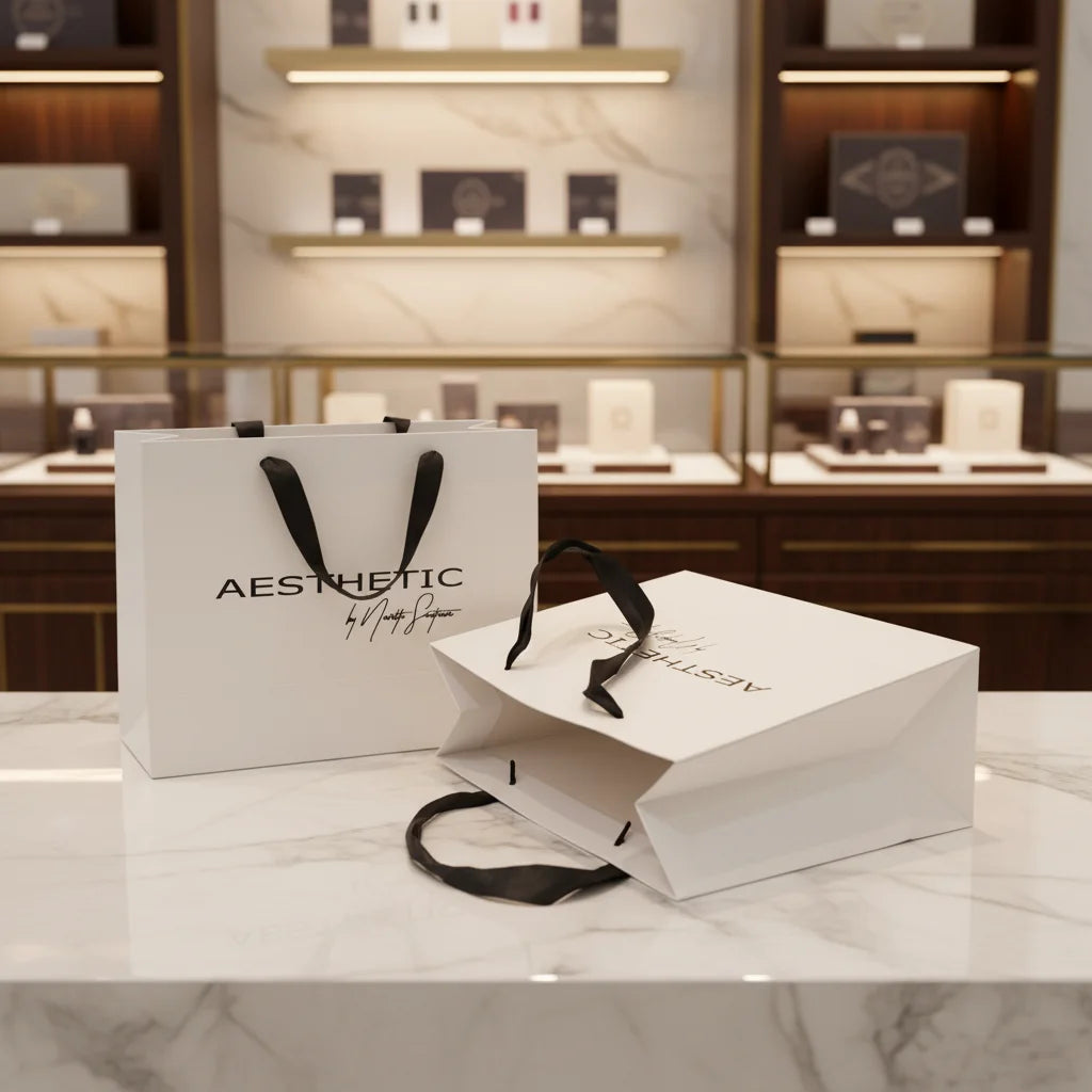 Eco Friendly Recycled Custom Printed Foil Shopping Gift Paper Bag With Logo Print Luxury Gift Paper Bag With Handle