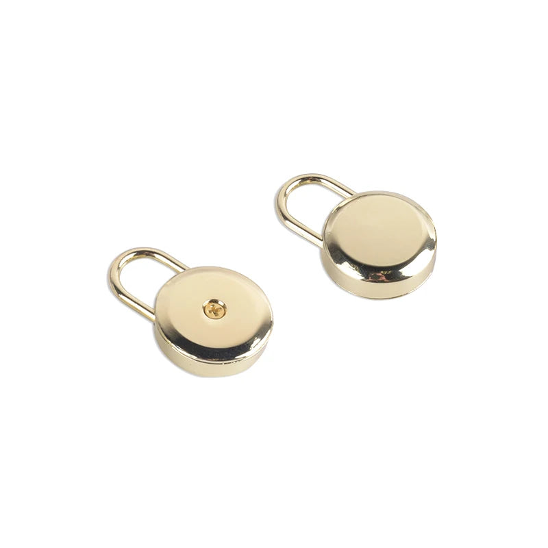 Decorative Small Gold Round Handbag Lock NO Key Metal Bag Padlock