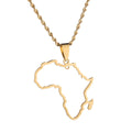 Africa Map Pendant Fashion Design Hollow Map of Africa Patriotic Symbol Necklace Gift Map Necklace for Unisex Jewelry