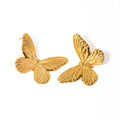 SC Hot Selling Attractive Stainless Steel Earrings Delicate Stud Earrings Girly Butterfly Earrings for Women Teen Girls