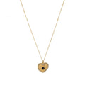 Wonderful Stainless Steel Fashion 18K Gold Plated White Cubic Zircon Paved Black Eyes Love Heart Pendant Necklace for Women