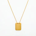 Fenny 18K PVD Plated Waterproof&No Fade Fashion Minimalist Square Pendant Necklace for Women Stainless Steel Jewelry Wholesale