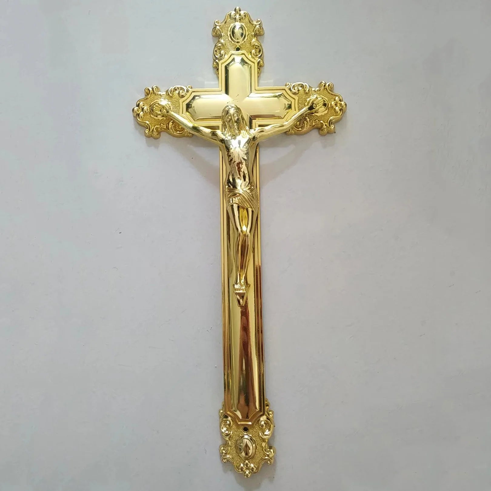 Jesus1# Gold Corner Casket Handles Crucifix Premium Funeral Supplies for Caskets Coffins Accessories