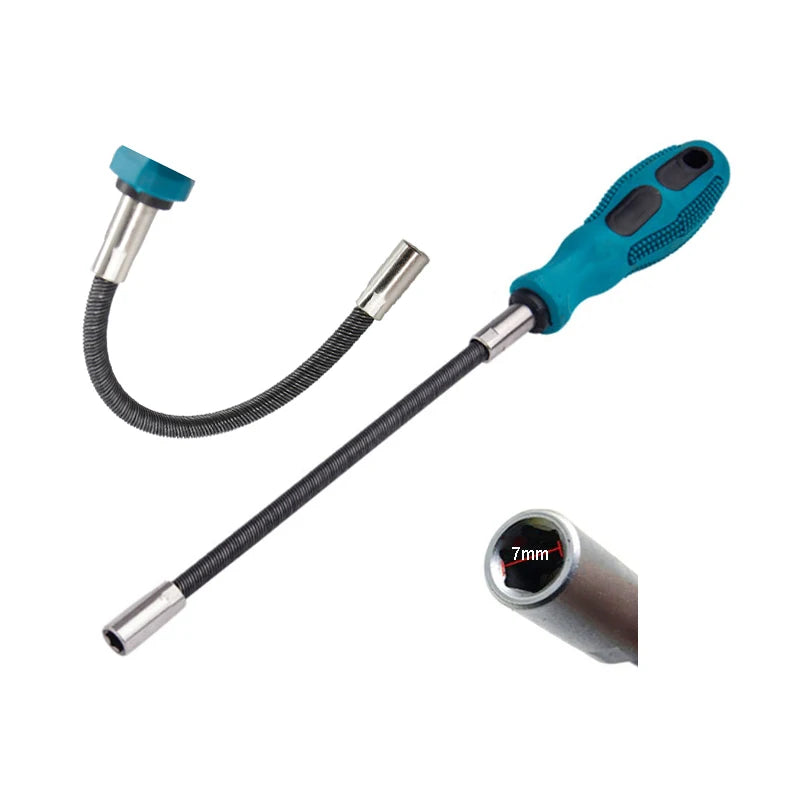 Flexible Rod 7mm Hex Socket Screwdriver for M4 Hexagon Bolt Nut Clamp Screw Driver Hand Tools
