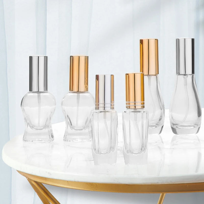 High Quality in Stock Luxury Small 10ml 12ml Special Shape Bottle Clear Perfume Bottle Container Bottles
