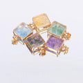 Natural Chip Crystal Pendant Square Perfume Drift Bottle Wishing Crystal Necklace Personalized Sweater Chain