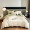 Luxury Satin100% Cotton Embroidery White Bed Sheet Fluffy Wide-brimmed Orange Pillow Cases Bedding Set Supplier