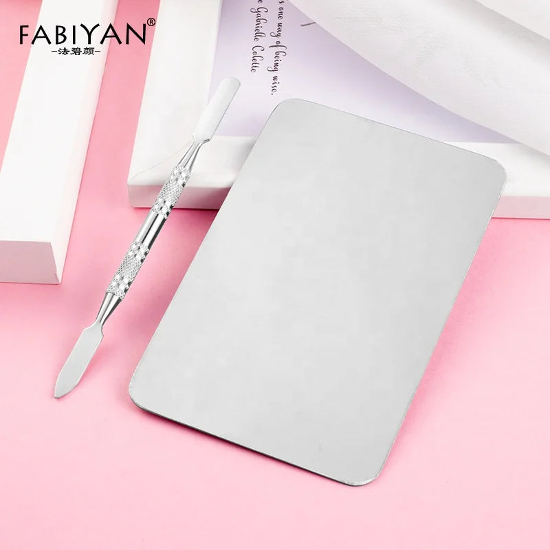 Makeup Spatula Eyeshadow Palette Stainless Steel Nail Spatula Tool Cosmetic Mixing Palette