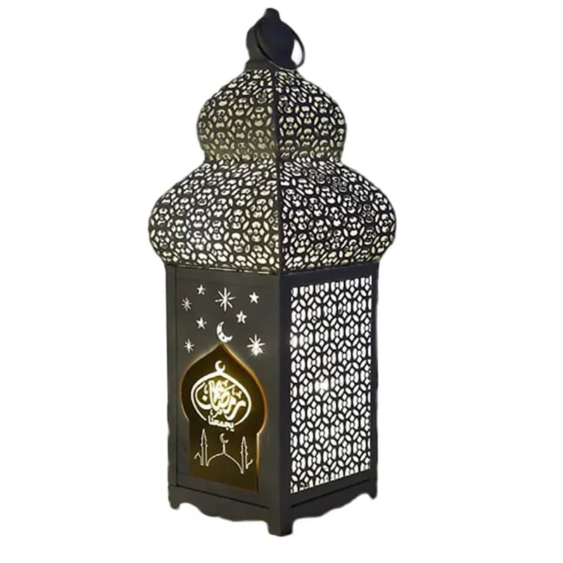 Dropshipping LED Ramadan Lantern Wind Lights for Home Eid Mubarak Islamic Muslim Festival Party Decoration Ornaments