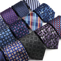 Standard Business Men's Tie Formal Striped Ties Dot Jacquard Wedding Necktie 8CM Width Classic Neckwear Gravata 1200 Needles
