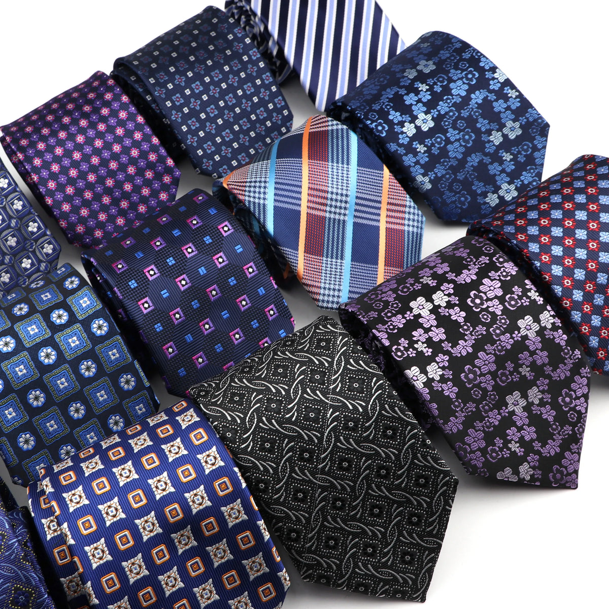 Standard Business Men's Tie Formal Striped Ties Dot Jacquard Wedding Necktie 8CM Width Classic Neckwear Gravata 1200 Needles