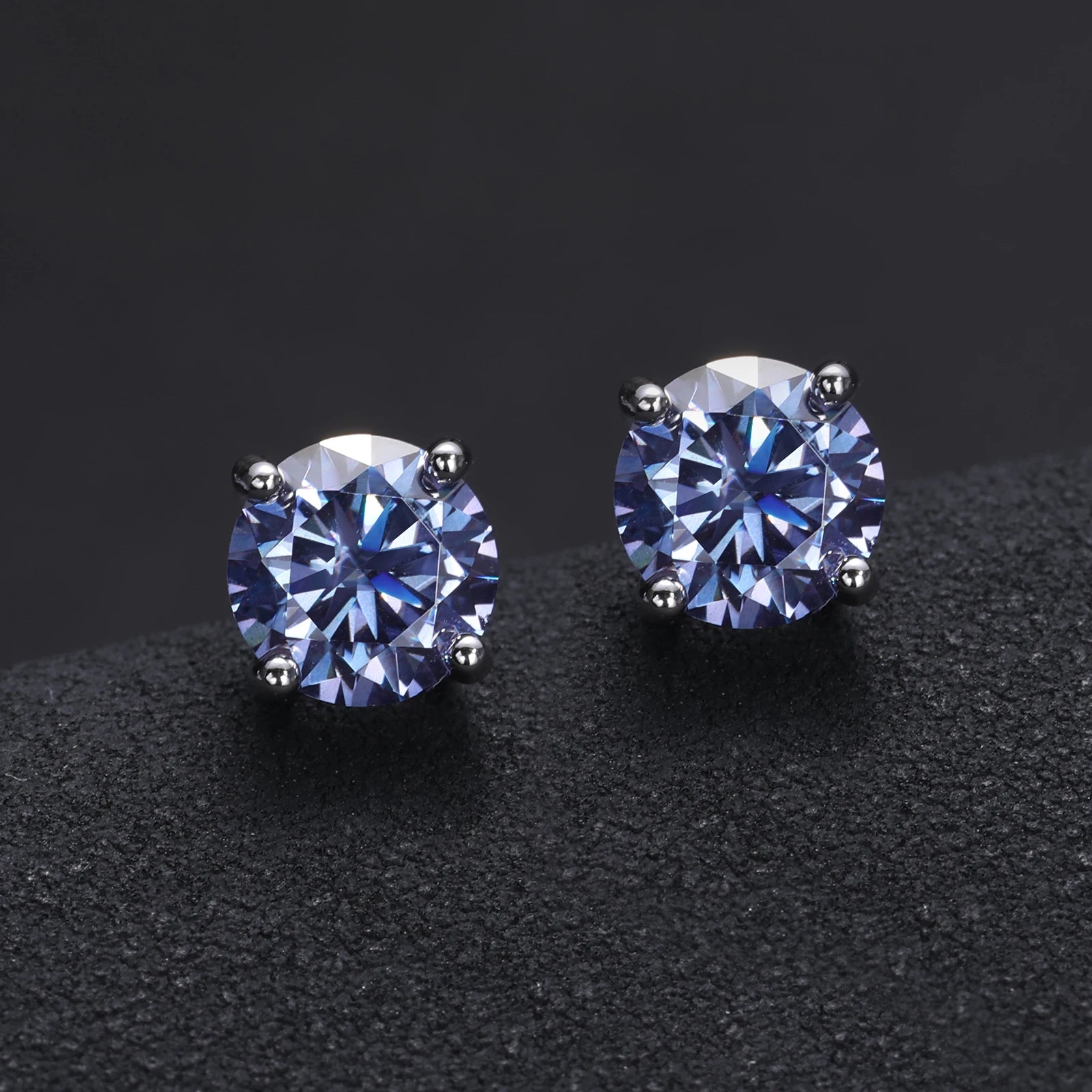 Pass Diamond Tester Multicolor Moissanite Stud 925 Sterling Silver Fine Jewelry Earrings Valentines Day Gift Earrings Women