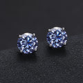 Pass Diamond Tester Multicolor Moissanite Stud 925 Sterling Silver Fine Jewelry Earrings Valentines Day Gift Earrings Women