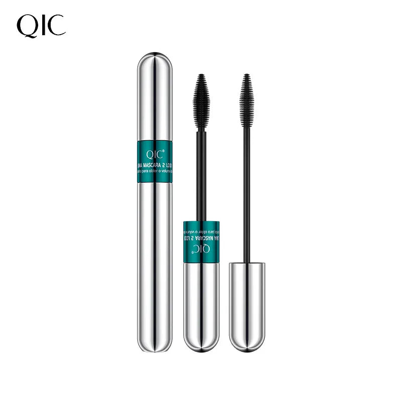 2 in 1 Makeup Waterproof Mascara Private Label False Lash Double Effect Volume 4D Fiber Qic 4d Curling Black Mascara Eyelashes
