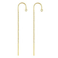 Beadsnice Cable Chain Drops Ring 14K Gold Dangle Drop Wire Long Earring