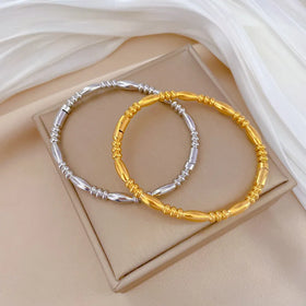 [Titanium Steel] European Style Titanium Steel Bracelet Retro Fashion Stainless Steel Hand Jewelry