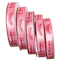 Factory Wholesale Printed Ribbon With logo Print Heart Decorative Valentine Day Box Wired Gift Ribbon Roll