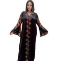 CCY Wholesale African Nigeria V Neck Ladies Muslim Dresses Abaya Velvet Long Rhinestone Women Party Dress