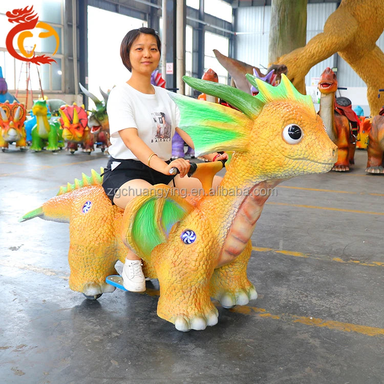 Shopping Mall Rides Coin Operated or Remote Control Amusement Dinosaur Rides Electric Toy Car for Children