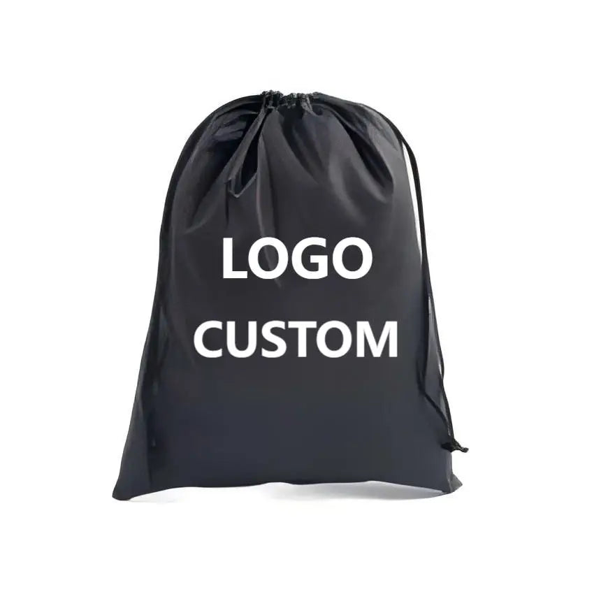 Custom Spot Polyester Bundle Pocket Favric Drawstring Bag Marathon Event Outdoor Swimming Sports Advertising Bag Customization