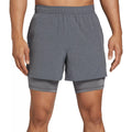 Wholesales Men's Stretch 2 in 1 Lined Sporty Shorts Waist Drawstring Shorts With Pockets