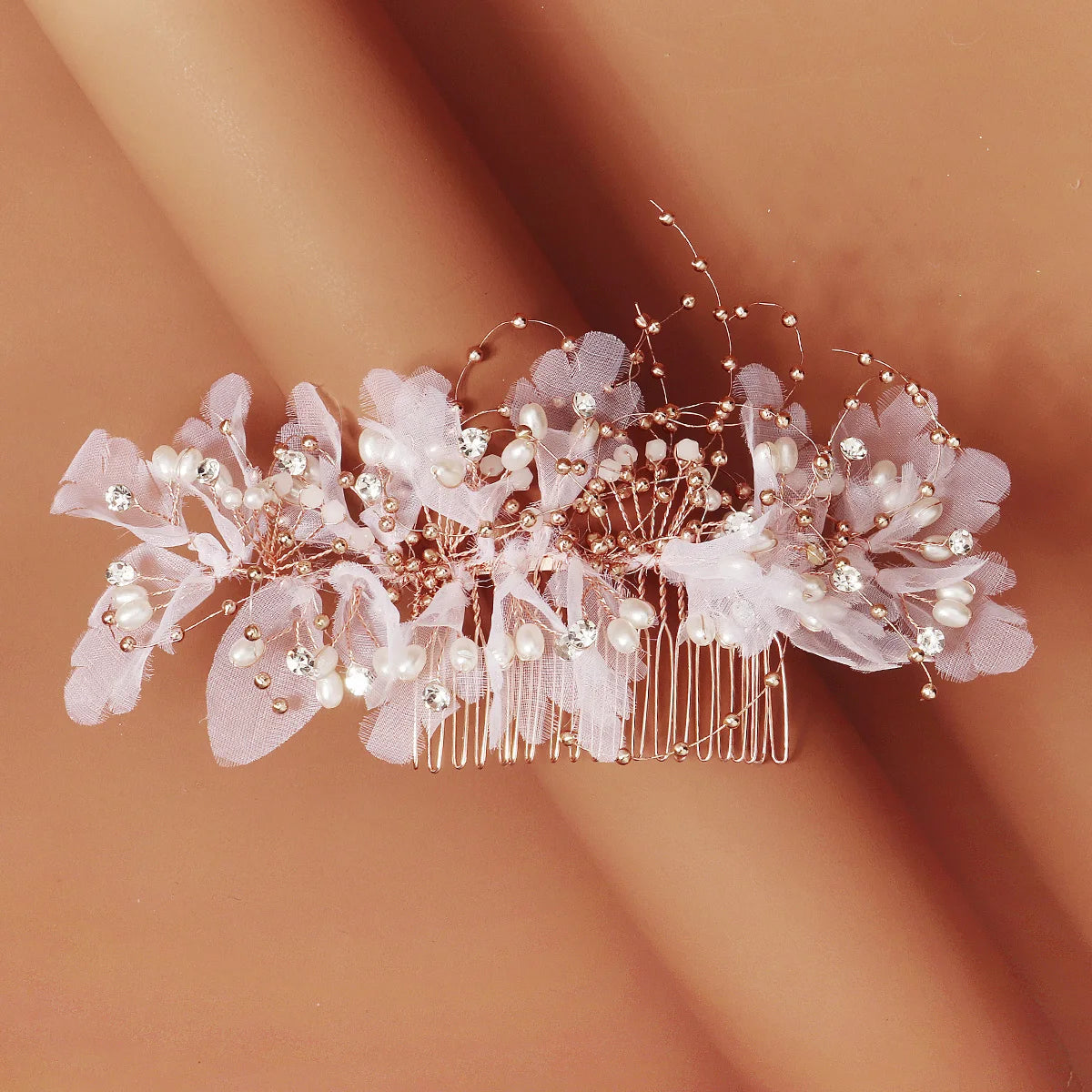 Miallo Bridal Headpieces Handmade Bead Pearl Rhinestone Hair Comb Wedding Tiara Fashion Hair Accessories