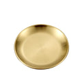 Korean  6 7 8 9 10 12 Inch Stainless Steel Dish Tray Silver Unbreakable Gold Charger Plates for Dining Wedding Dinner Plate