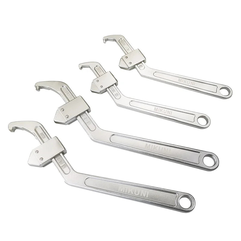 Adjustable Hook Wrench C Spanner Sliding Round Head Ratchet Adjustable Spanner Wrench