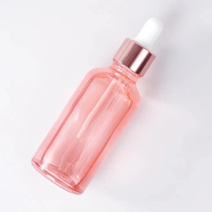 In Stock 1oz 30ml Rose Gold  Essential Oil/serum Glass Dropper Bottle With Rose Gold Dropper