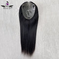 Natural Femme 100 Virgin Human Hair Alopecia Half Wig Injection Hair Toupee 0.03 Stick on Frontline Hair Patch for Women