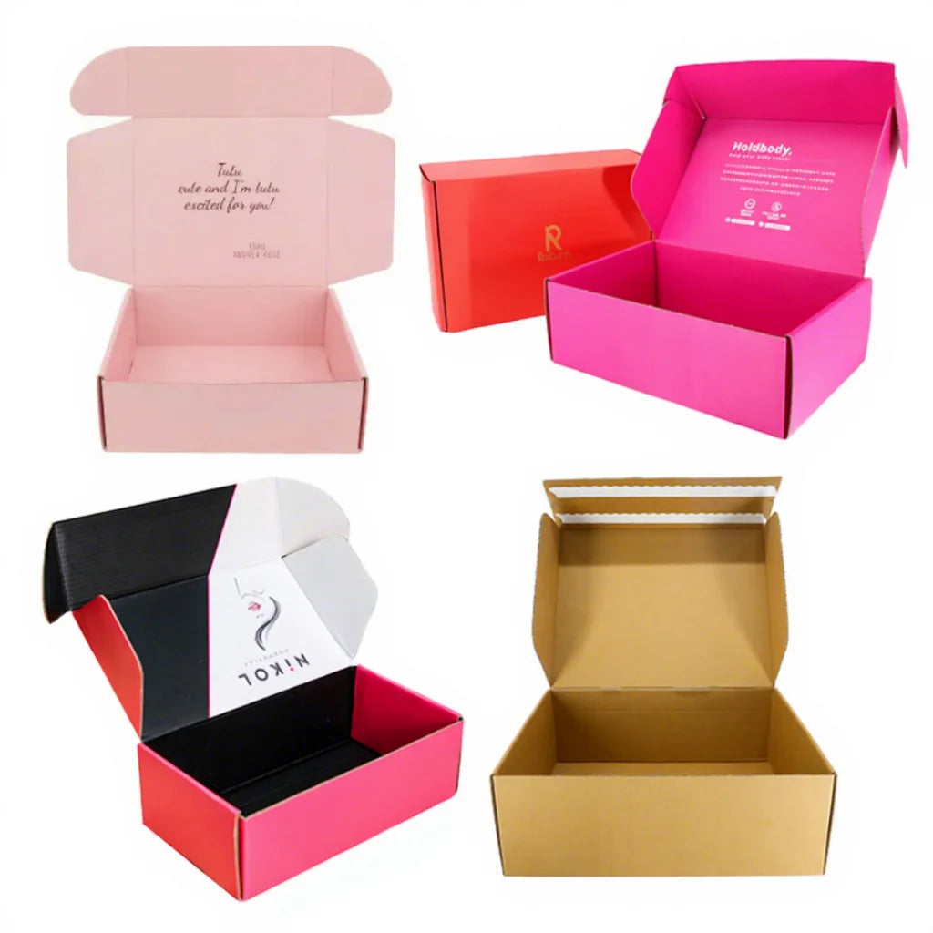 Custom Embossed Gold Foil Pink Paperboard Mailer Box Eco-Friendly Recycled Materials Shipping Packaging for Cosmetics Eye Cream