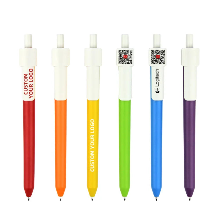 Customized Logo Classic Ball Point Pen 0.5mm Plastic Writing Width for Advertising Promotion and Wholesale Gift Giving