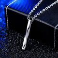 Stainless Steel Twist Long Strip Pendant Hip Hop Necklace Color-fast Long Stick Pendant Necklace