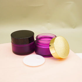 50g 1.7oz Frosted Purple Cosmetic 15g Eye Cream Glass Jar for Skin Care Cream