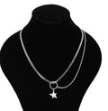 Fashion Kpop Stars Pendant Asymmetric Necklace Wholesale Stainless Steel Chains Men Necklace