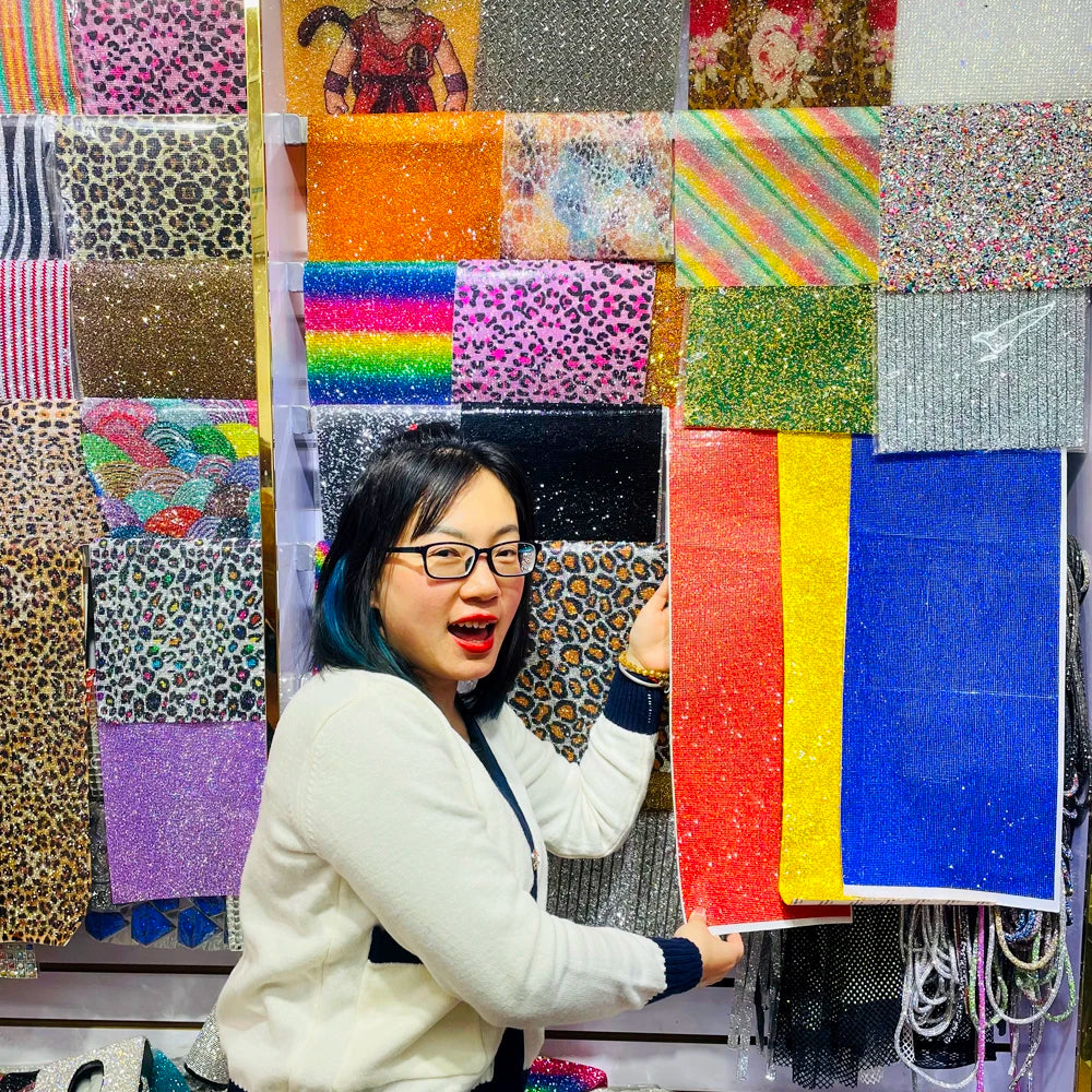 Yantuo 24*40cm Custom Color Bling Self Adhesive Hotfix Rhinestone Crystal Stones Rhinestones Sheet
