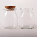 China Supply Small Glass Pudding Jars with Lid 150ml 120ml 100ml Jelly Pudding Bear Jar with Wooden Cork