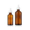100ML Brown White Plastic Head Cap Glass Dropper Bottle Beautiful Practical Multi-Functional Design Essential Oils