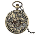 Beautiful Phoenix Mechanical Pocket Watch Charm Lucky Pendant Flower Carving Auto Watches Men Women Unisex Vintage Special Gifts