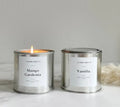 Wholesale Simplicity Silver Round Soy Wax Candle Metal 8Oz Candle Tin Case With Lids