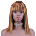 Hot Selling Bangs Bobo Wigs Short Wigs 100% Human Hair 8inch-14inch Full Mechanism Wigs for Black Women