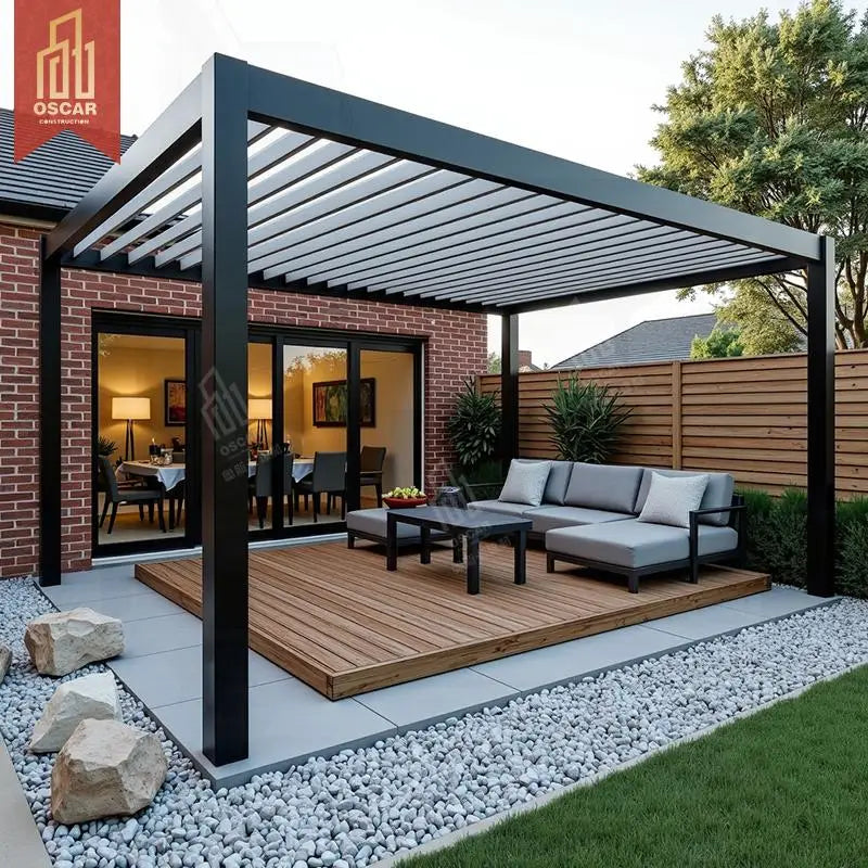 Waterproof Wood Roofing S Gazebo Garden Patio Backyard Waterproof Wpc Kit Pergola