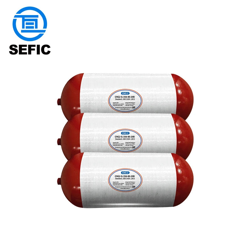 SEFIC Steel Fiber Composite Cylinder Gas CNG2 Tank CNG Cylinder Type 2 for Car Truck Vehicle