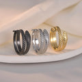 DAIHE Fashion Hot Sale Wholesale Stainless Steel Rings Open Adjustable Snake Rings