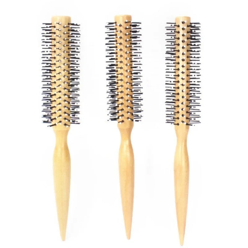 Custom Logo Roller Styling Hair Brush Nylon Comb Teeth Curling Hair Brush Hair Styling Brush