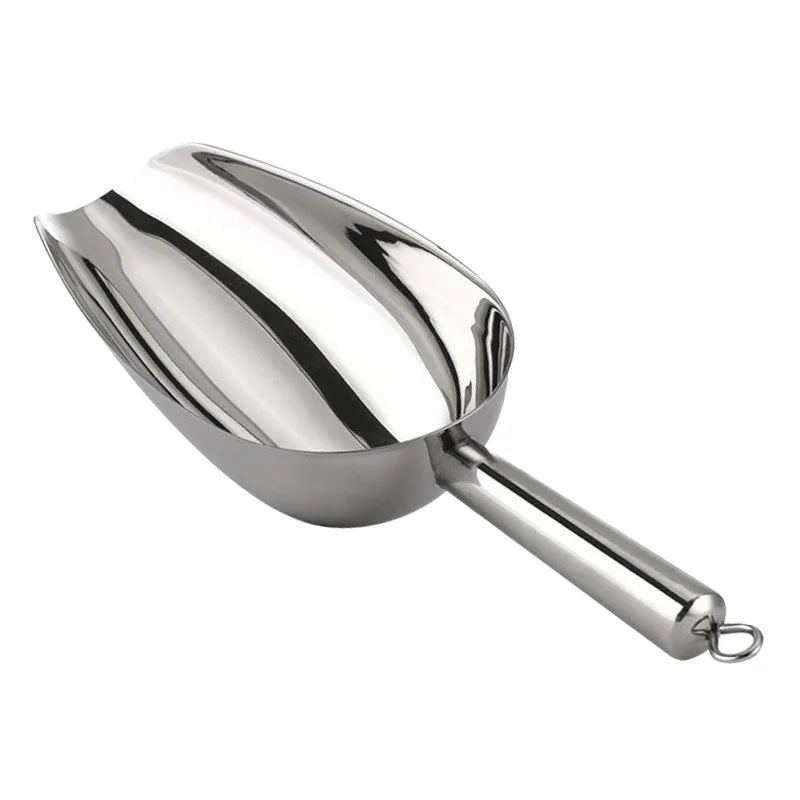 Utility Scoop Multipurpose Flour Candy Coffee Beans Pet Food Scoop Stainless Steel Shovel Kitchen Bar Party Buffet Ice Scoop