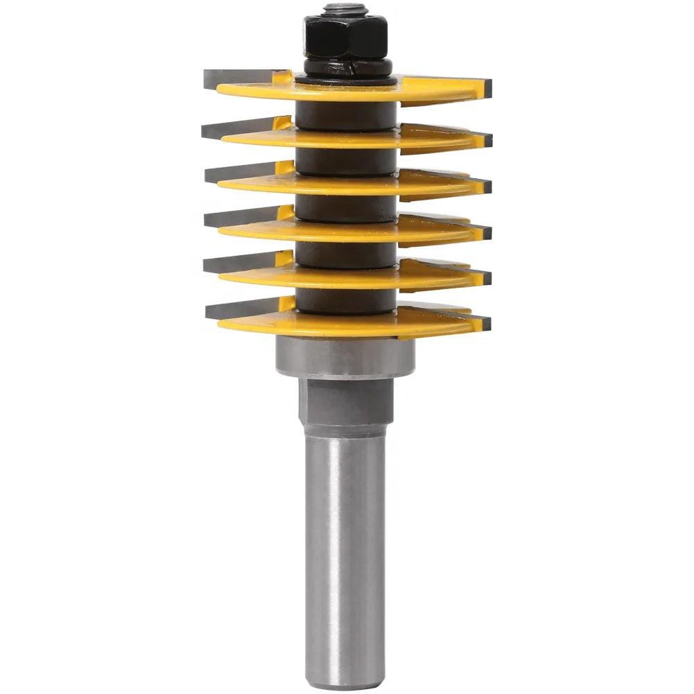 Tungsten Steel Step Finger Joint Splicing Cutter Finger Joint Cutter Wood Router Bit with 1/2inch Shank
