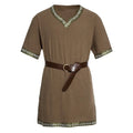 Liu Ming Vintage Men s Clothing Cotton Medieval Tunic Shirts Short Sleeve Cosplay Costume Tops
