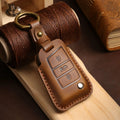 EDC Vintage Hanging Tool Case Real Leather Car Key Ring Chain Organizer RFID Custom Durable Car Key Men Pouch
